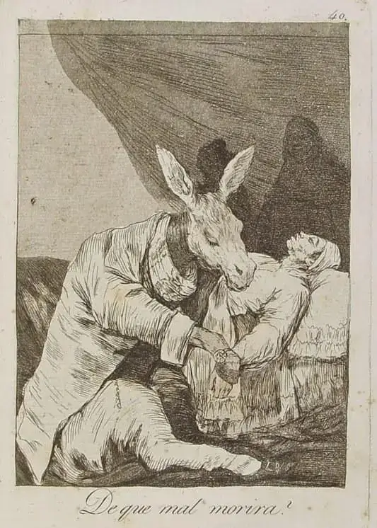 Goya, “¿De qué mal morirá?”, Los Caprichos