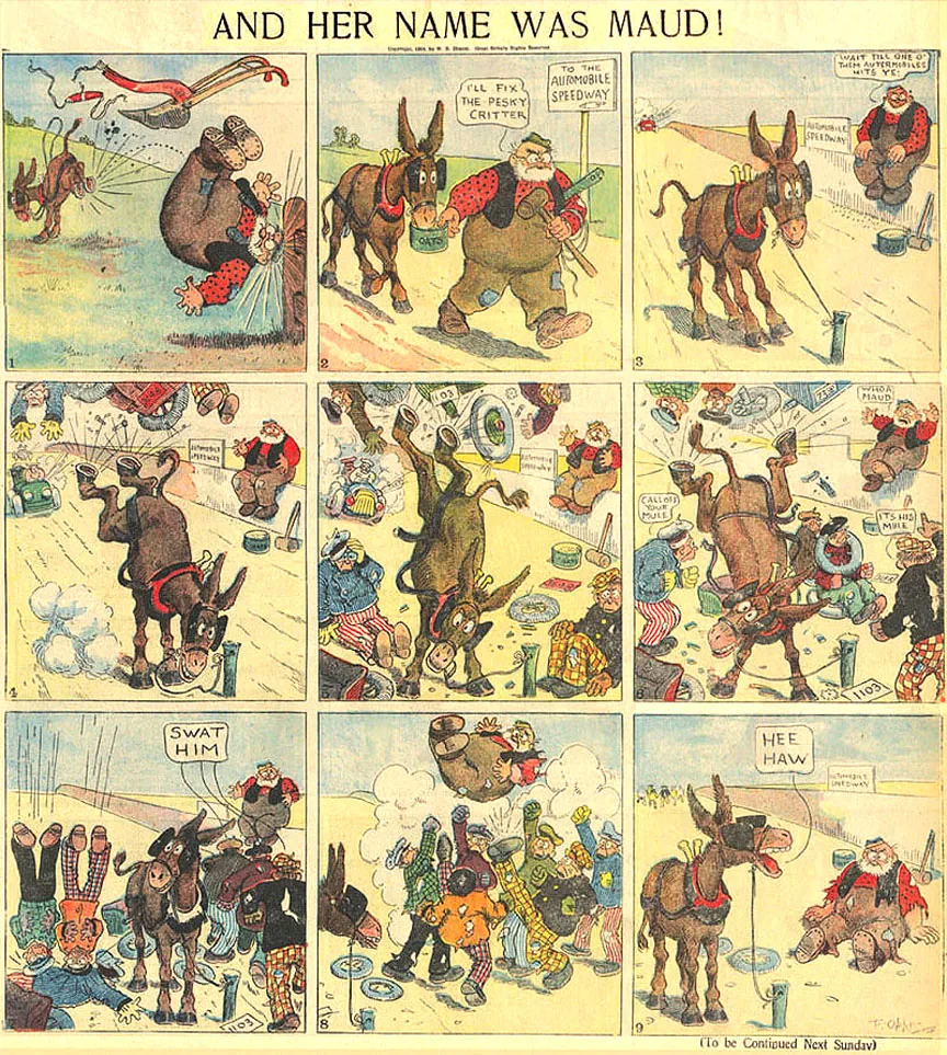 Frederick Opper, And Her Name Was Maud: the kicking donkey of the Sunday comics