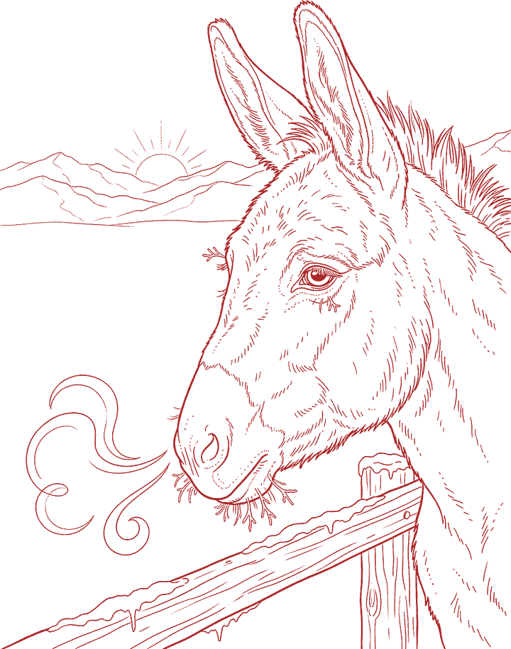 Red line drawing: You Can See the Warm