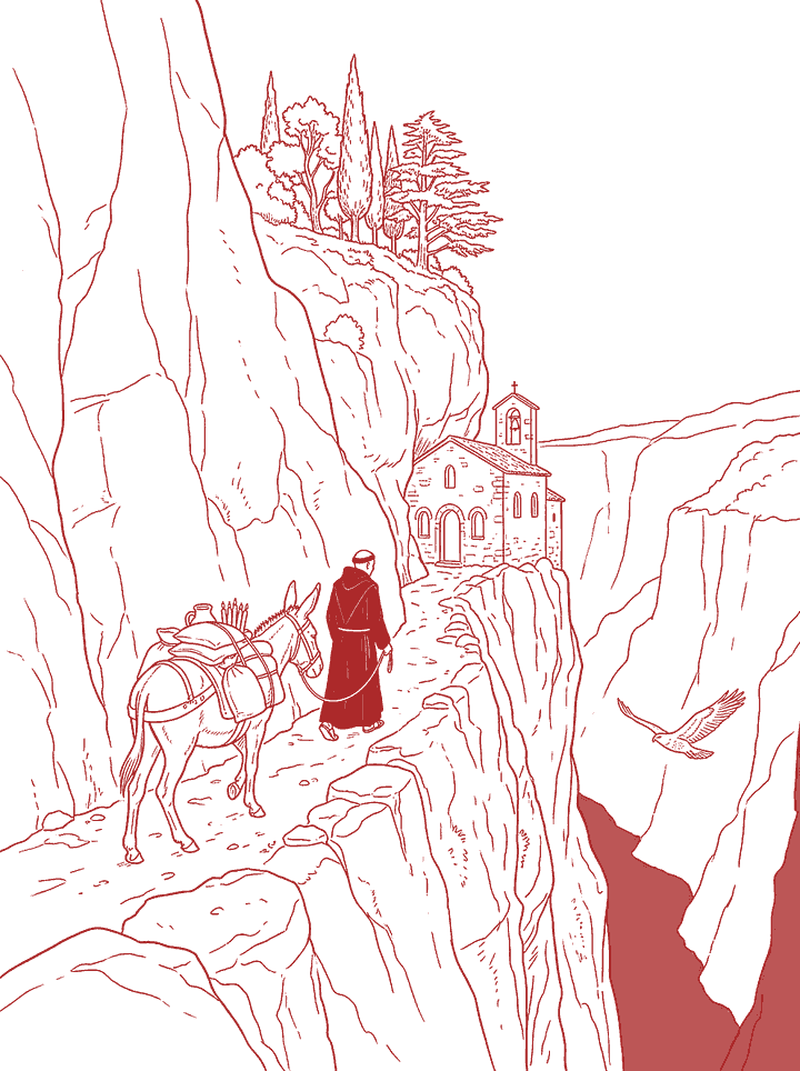 Red line drawing: The Supply Climb